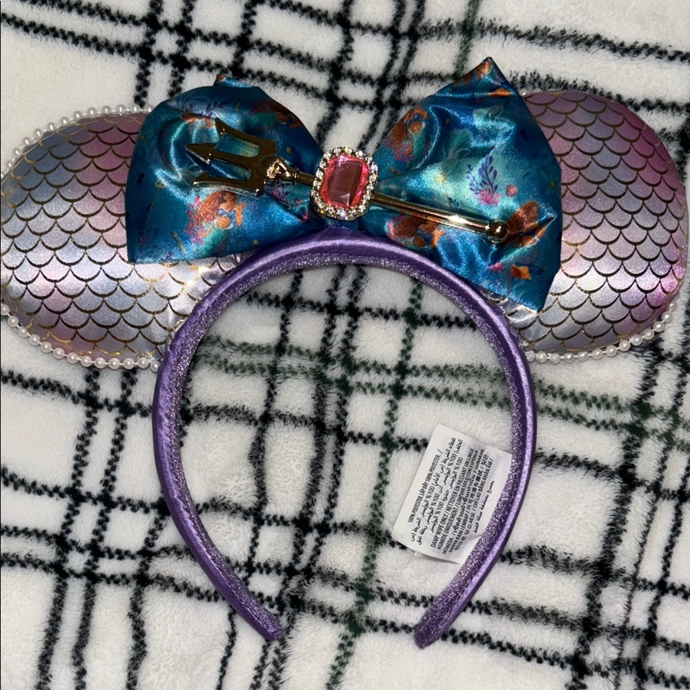 Disney Purple and Blue Little Mermaid Live Action Ariel Mickey Ears